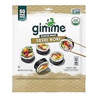 Vista 7 de Gimme Seaweed Sushi Nori Premium - Hojas de algas tostadas orgánicas, keto, vegano, sin gluten, hojas de sushi nori estilo restaurante, 0.81 onzas