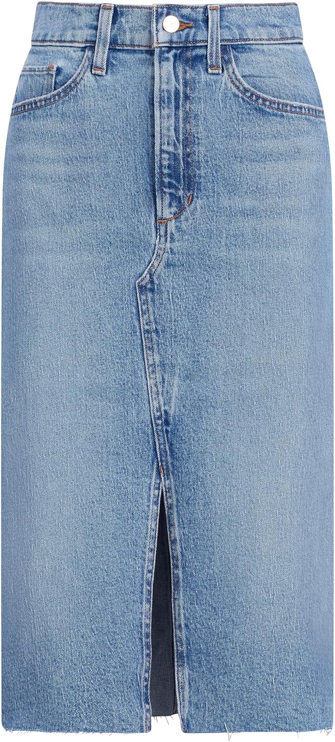 Joe's Womens The Joplin High Rise Knee Length Denim Skirt with Front Slit - Image 8