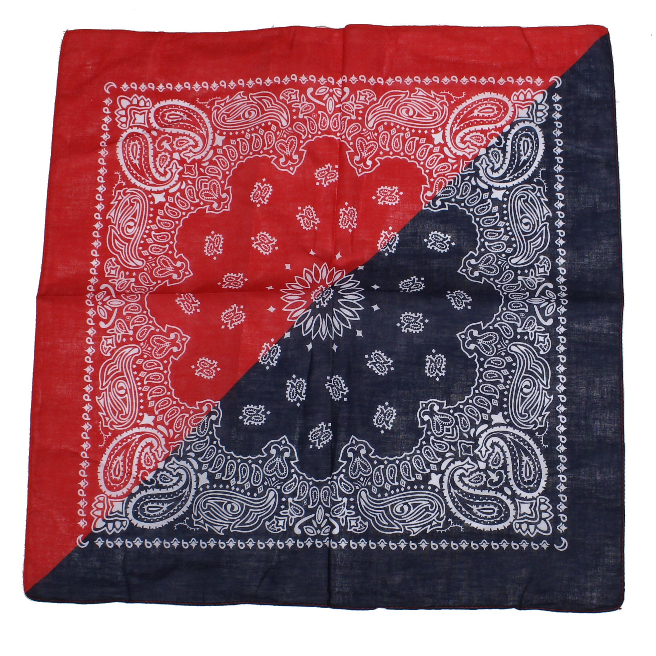 Zac's Alter Ego Half & Half Paisley Vintage Style Cotton Bandana