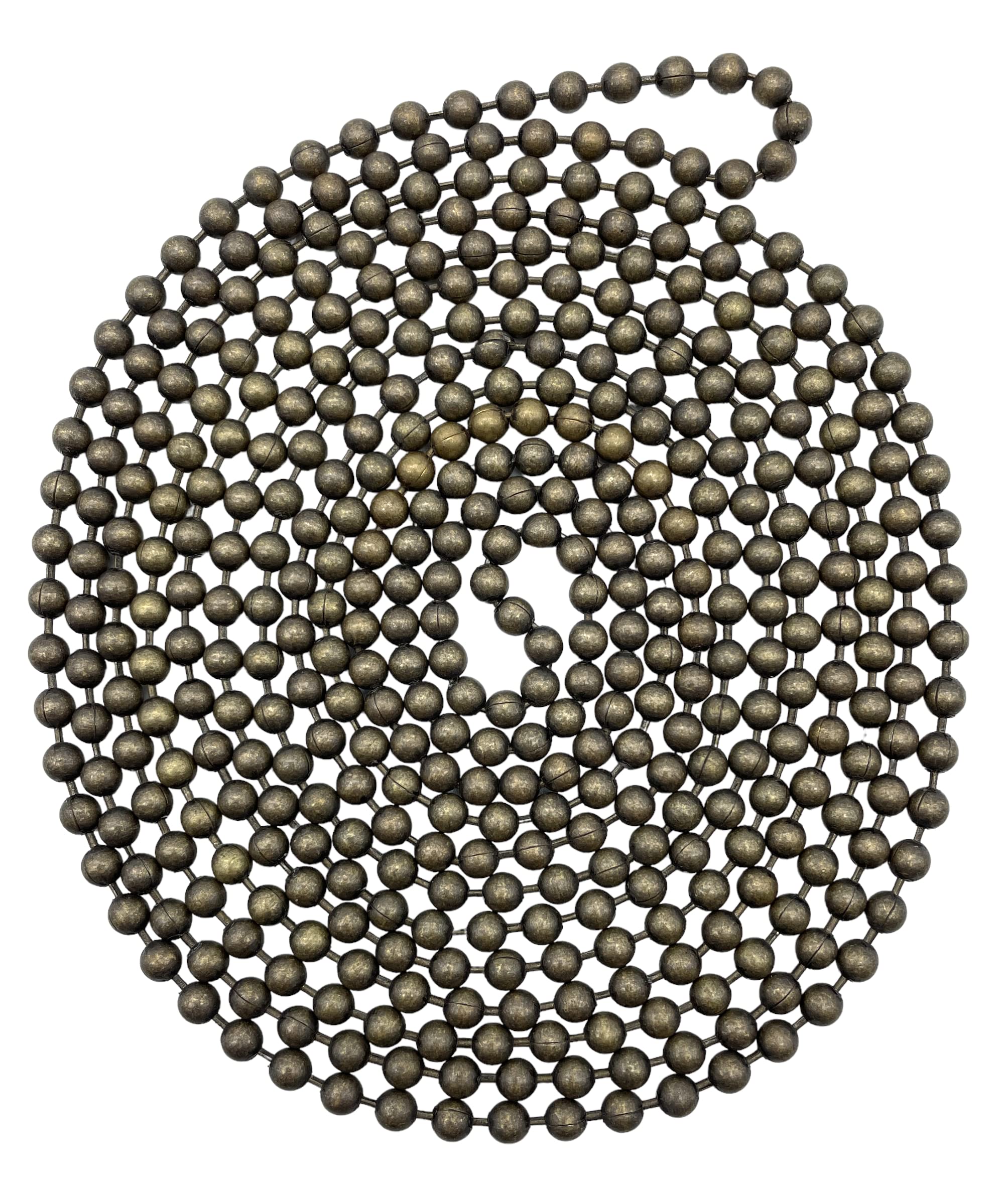 Premium Roller Blind Antique Brass Beaded Pull Chain - Continuous Loop (100cm Drop, Antique Brass), 100W x 100H cm - Image 3