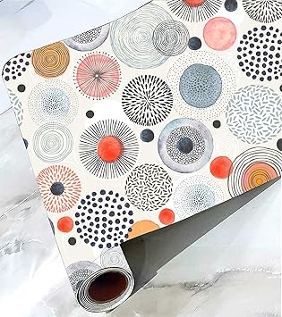 CABANA HOMES Wall Stickers Botanical DIY Decal Wallpaper for Furniture (45 x 125 cm, 2 Rolls) (12 sq. ft) Decorative Self Adhesive Wardrobe Cupboard Table Top, White