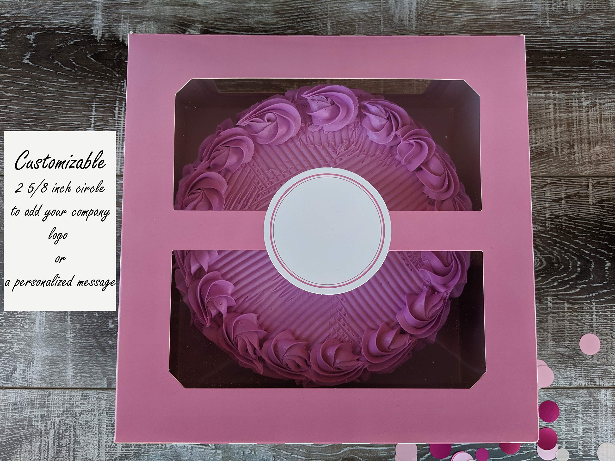 Confection Protection Cardboard Cake Boxes 10 x 10 x 6 Inch Tall Cake