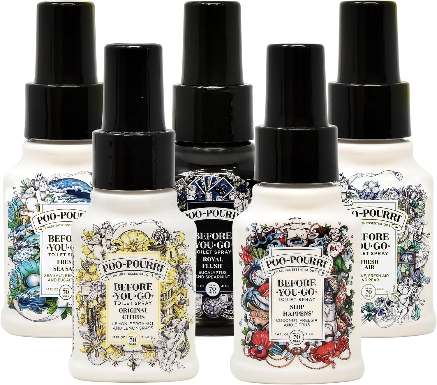 Poo-Pourri 5-bottle bathroom spray set (1.4 oz each)