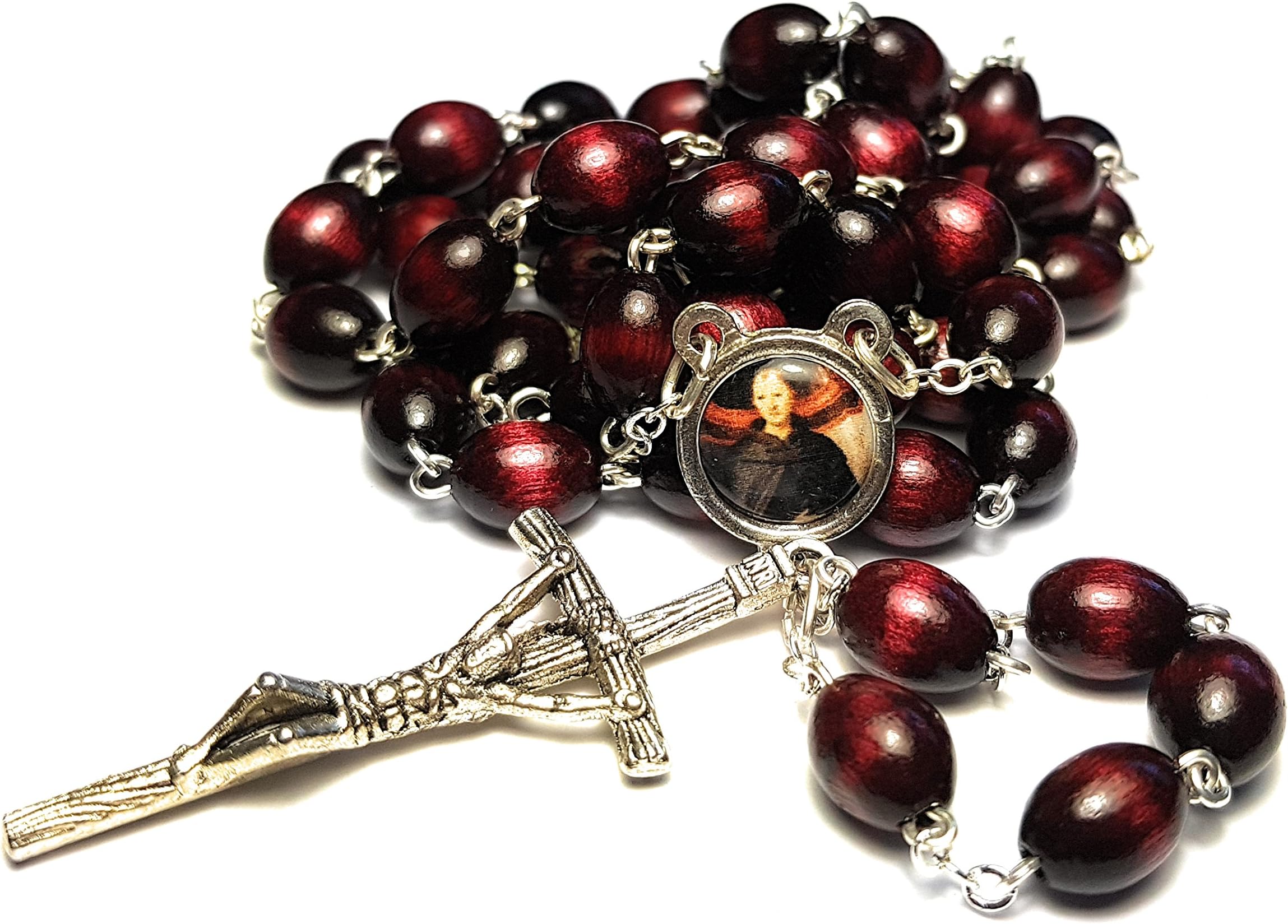 Relic Rosary 3rd class of Saint Nicholas of Tolentino patron of dying people, souls in purgatory San Nicolás de Tolentino