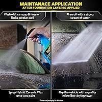 Vista 5 de Meguiar's Cera de cerámica híbrida, cera de coche en aerosol con tecnología híbrida avanzada SiO2 - Botella de spray de 32 onzas