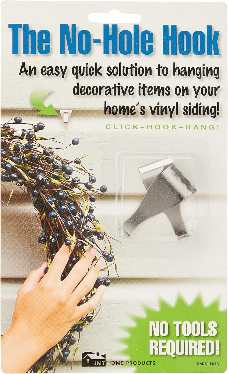 JMT Home Products Original No Hole Hook, 1.5Inch, 2Pack Home & Kitchen