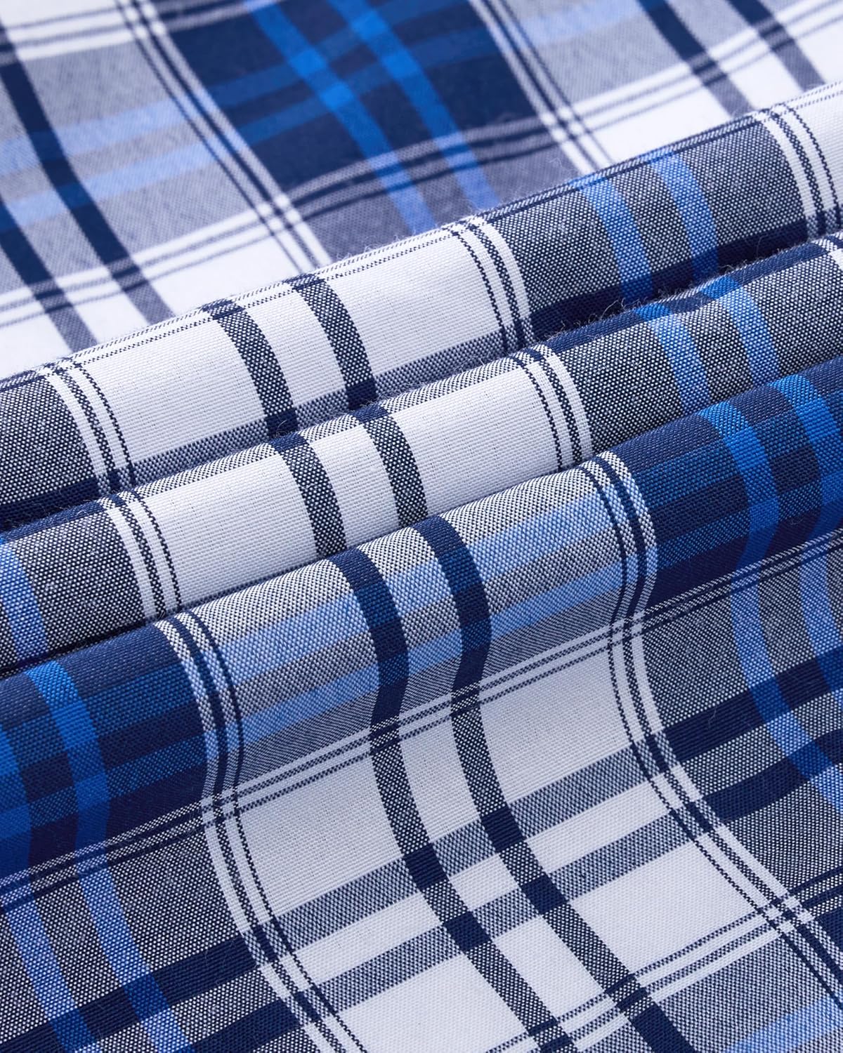 Alimens & Gentle Mens Long Sleeve Dress Shirt Button Down Shirts with Pockets Regular Business Office Casual Plaid Shirt - Image 2