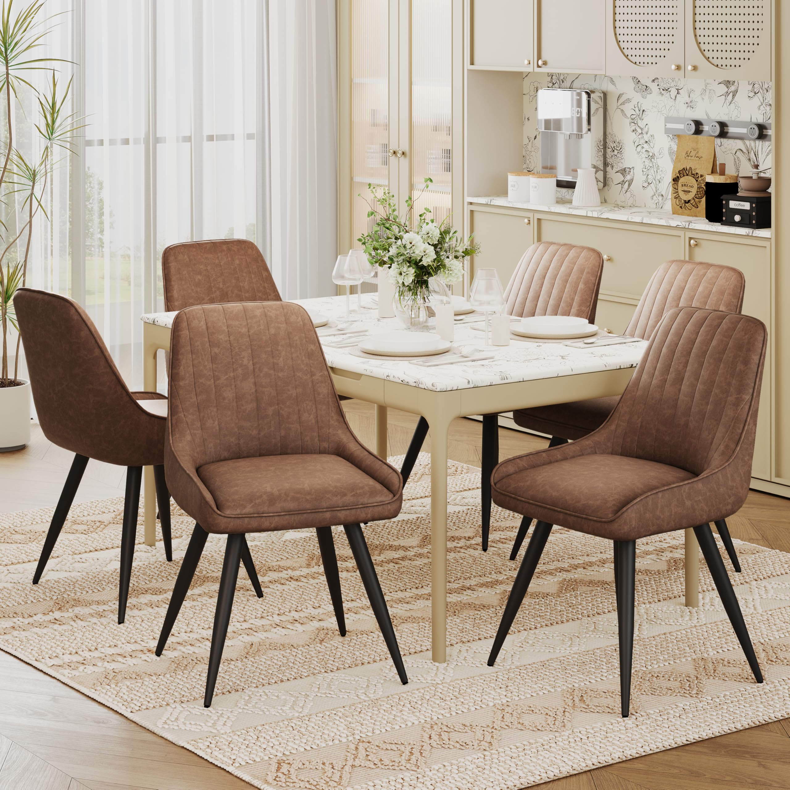 Set di 2 sedie da sala da pranzo Sedie da cucina con braccioli e