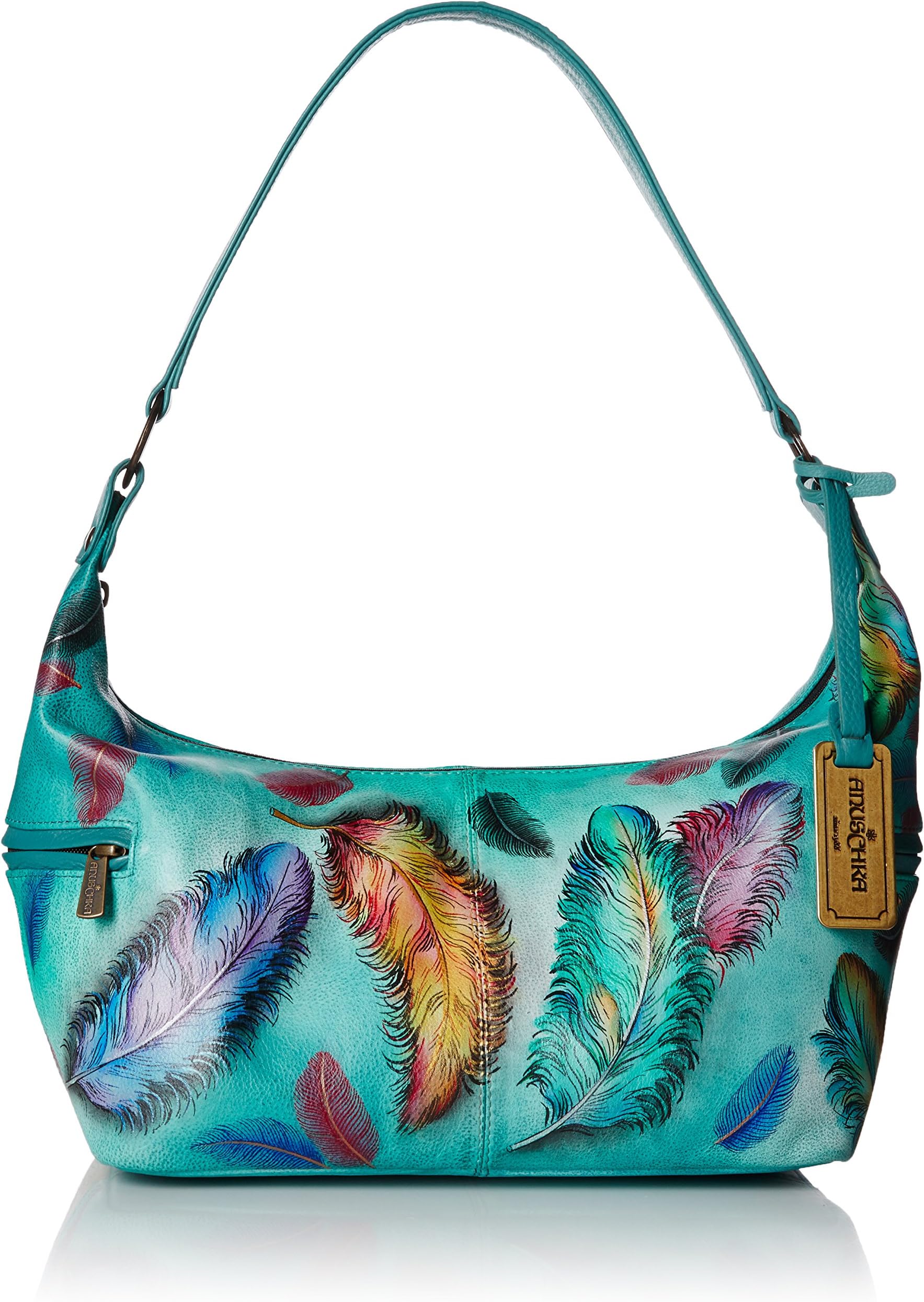Anuschka Hand Painted East West Medium Hobo Earth Song