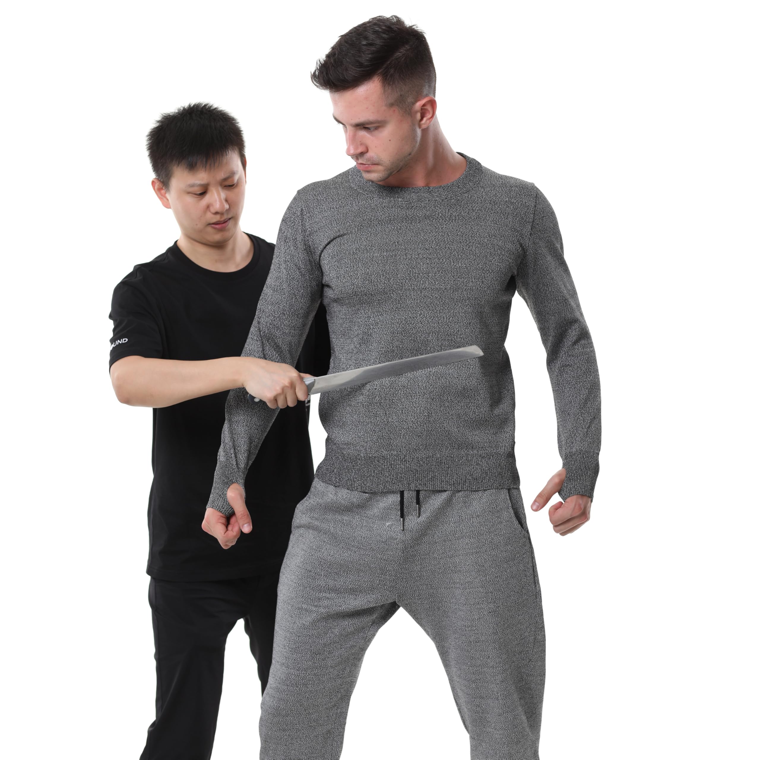 Conjunto Ropa Protectora Anticortes Nivel 5, Pantalones Manga Larga a Prueba Mordeduras, Desgarros Y PUñaladas, Chaleco Anticortes Y PUñaladas,Para Proteger La Seguridad Personal,Grey-2XL