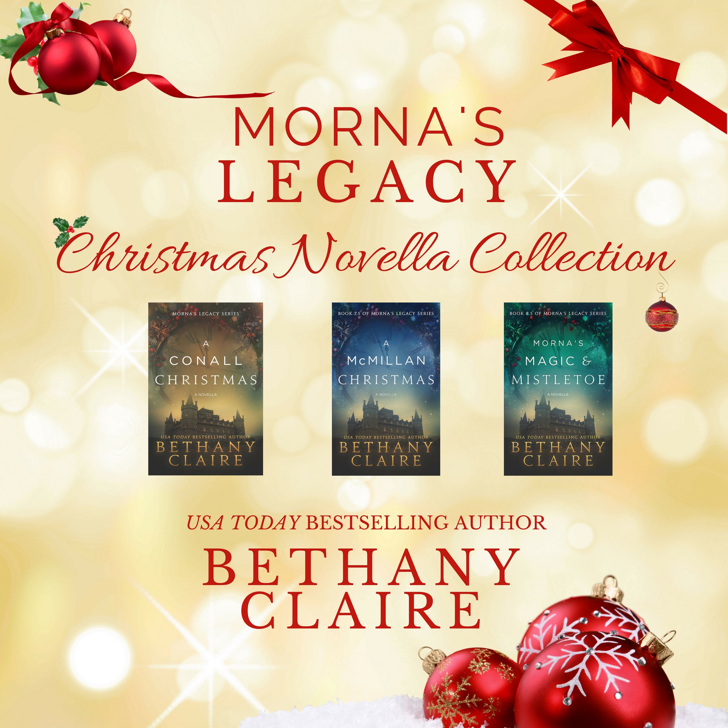 Cover art for Morna's Legacy Christmas Novella Collection: Scottish Time Travel Christmas Novellas