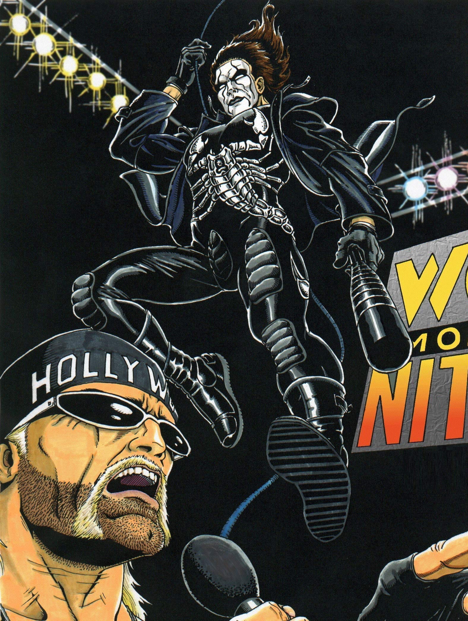 Sting V Hollywood Hogan WCW Monday Nitro Wrestling Glossy Art Print 8x10 Inches (A4) NWO Hulk