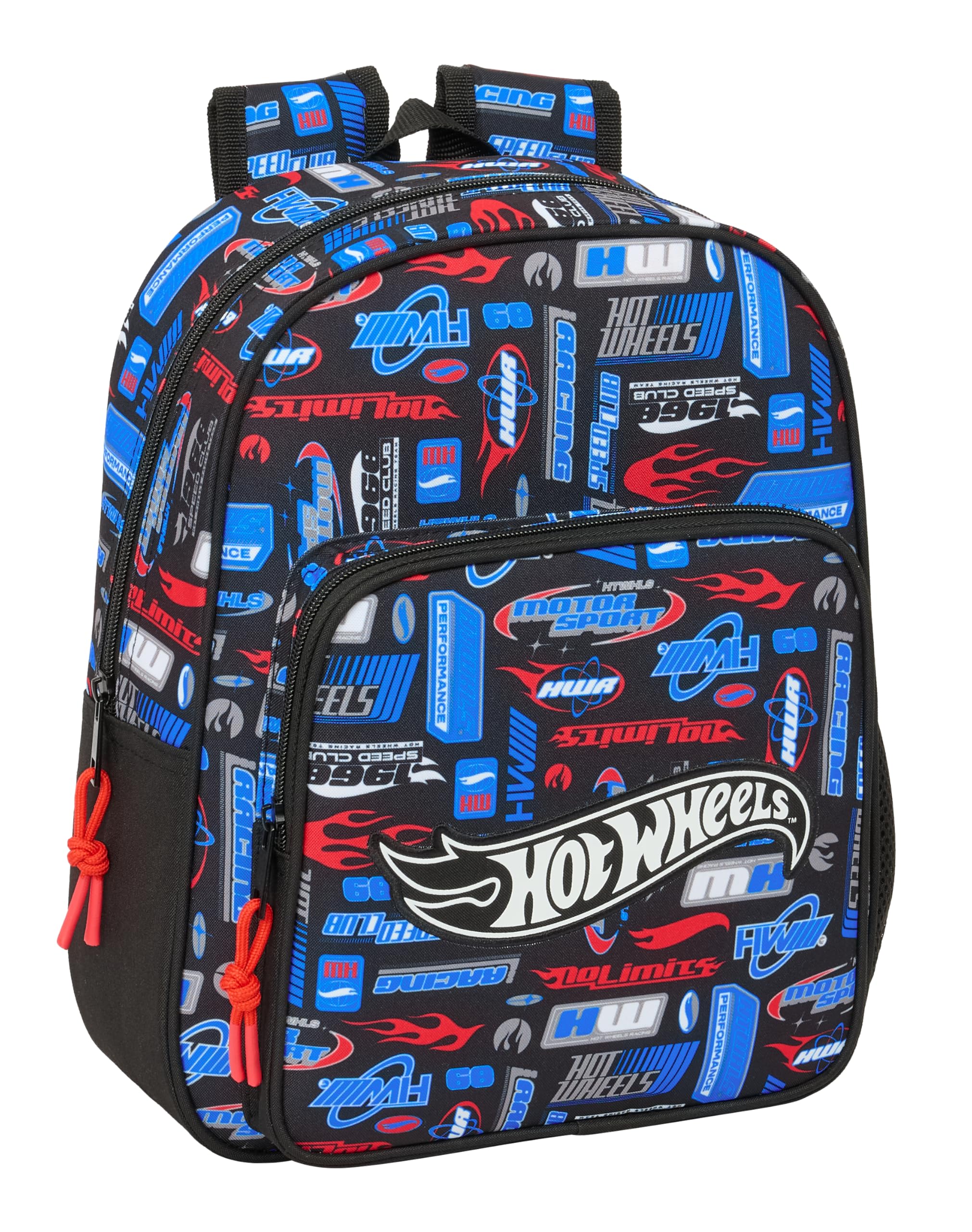 Safta HOT WHEELS – Children's School Backpack, Ideal for Children of Different Ages, Comfortable and Versatile, Quality and Resistance, 27 x 10 x 33 cm, multicoloured, M, Casual