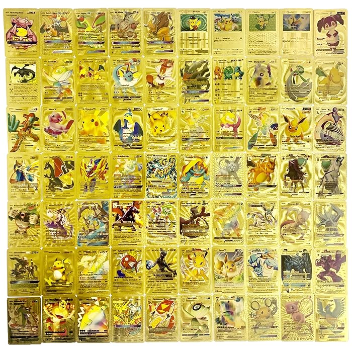 Buy 110 PCS TCG Gold Foil Card, Trading Card Game Ultra Rare Cards Mega