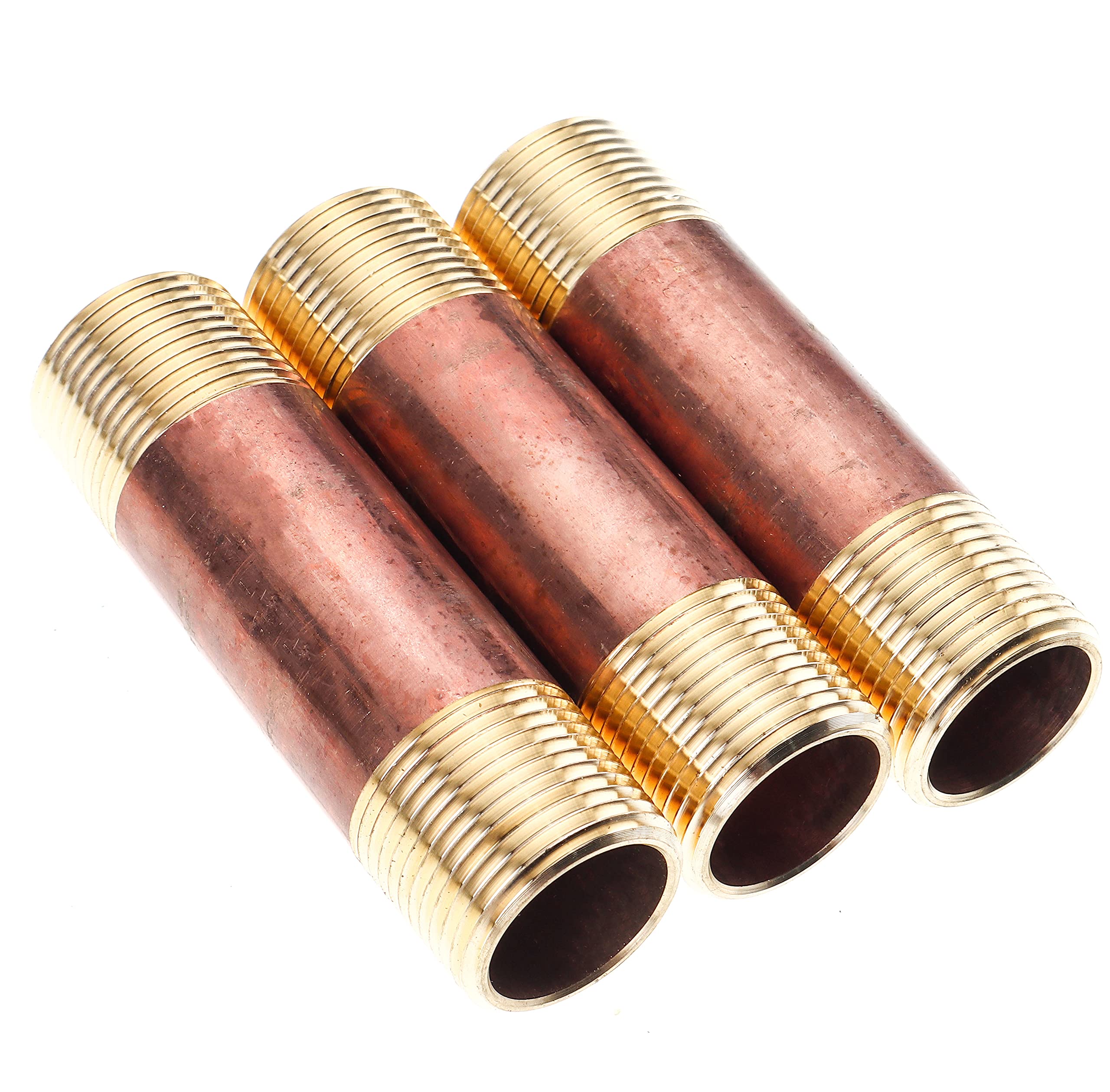 Niple de latón de 3/4" NPT con rosca macho estructural de 3-1/2" de longitud resistente a corrosión