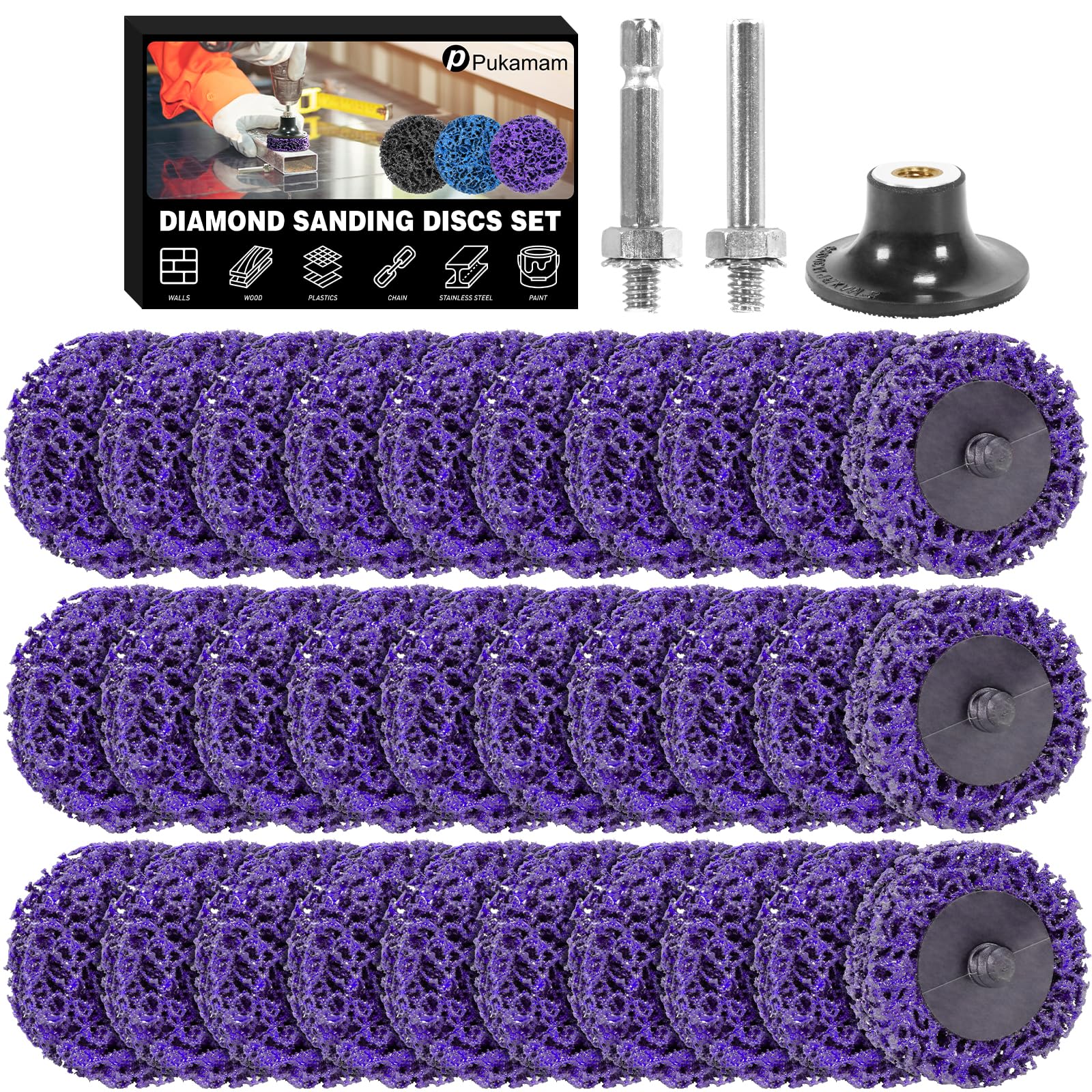 33 PCS Diamond Sanding Discs - Quick Change Set -12