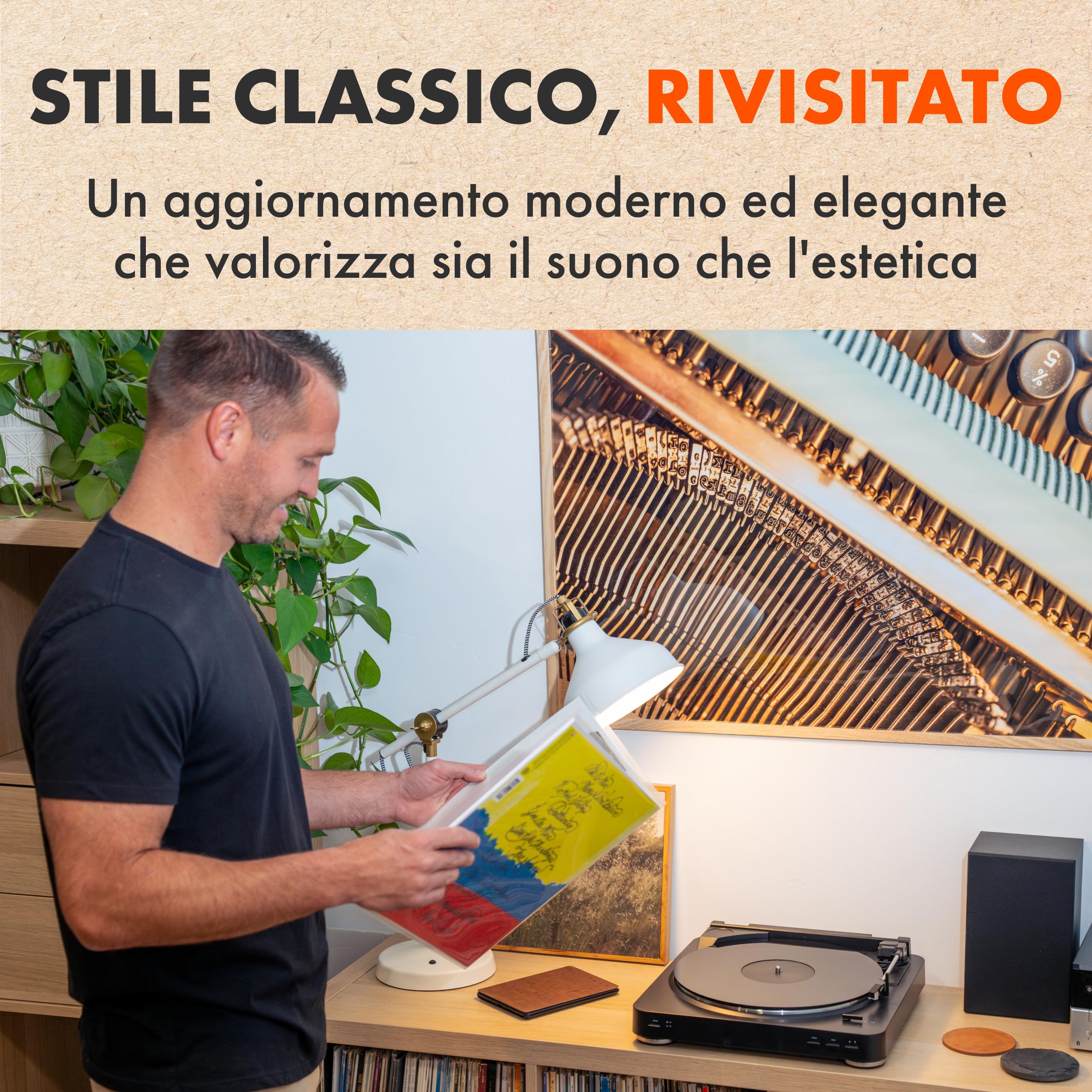 Tappetino acrilico nero per giradischi | SPINCARE Premium 4 mm Slipmat Giradischi | Migliora il suono dei vinili | Copri giradischi Hi-Fi per lettore dischi in vinile