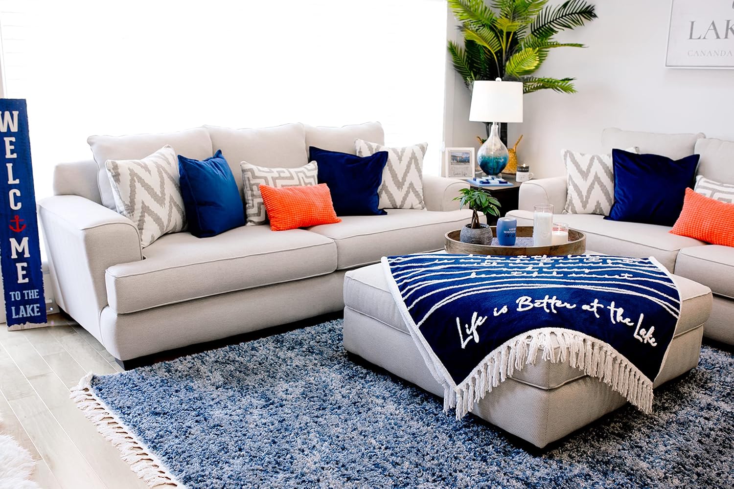 Pavilion Gift Company - 10519 Pavilion Gift Company Blue Huggable Hand Warming 16 oz Coffee Cup Mug Good Morning Lake Life - Image 9