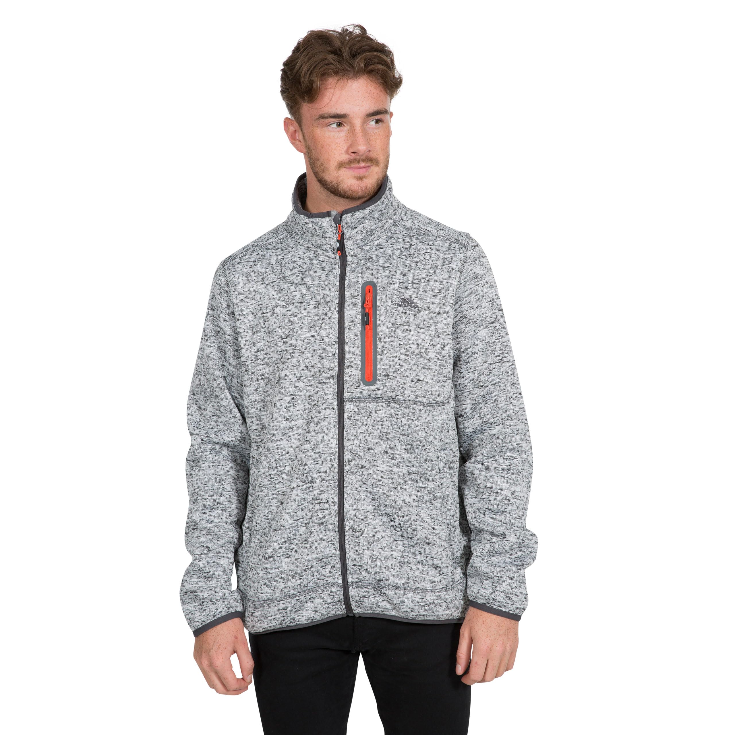 Trespass Veste Polaire Homme Bingham - Dos Brossé, Poche Poitrine, 3 Zips