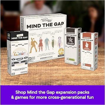 Spin Master Games, SolidRoots Mind the Gap Travel Edition, On-The-Go Trivia Game for the Generations, Family Game Night, Road Trip Activity, 2+ Players, for Ages 8 & Up