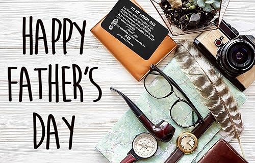 Miniatura 3 de Tarjeta de regalo para padrastros, regalo para padre padrastro de parte de los hijos e hijas, regalo para navidad, cumpleaños, boda para padrastros,