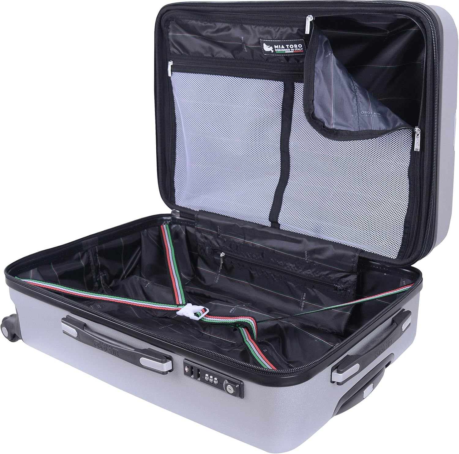 review Mia Toro Italy Accadia Hardside 26 Inch Spinner Luggage,Titanium, One Size