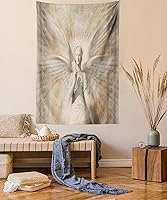 Vista 188 de Ambesonne Tapiz de naturaleza, silueta de oso salvaje en el bosque de la selva en la noche oscura, ilustración para colgar en la pared para Verde