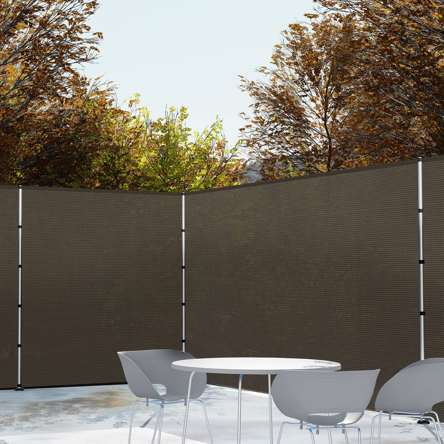 Concrete Patio Idea Privacy Fence