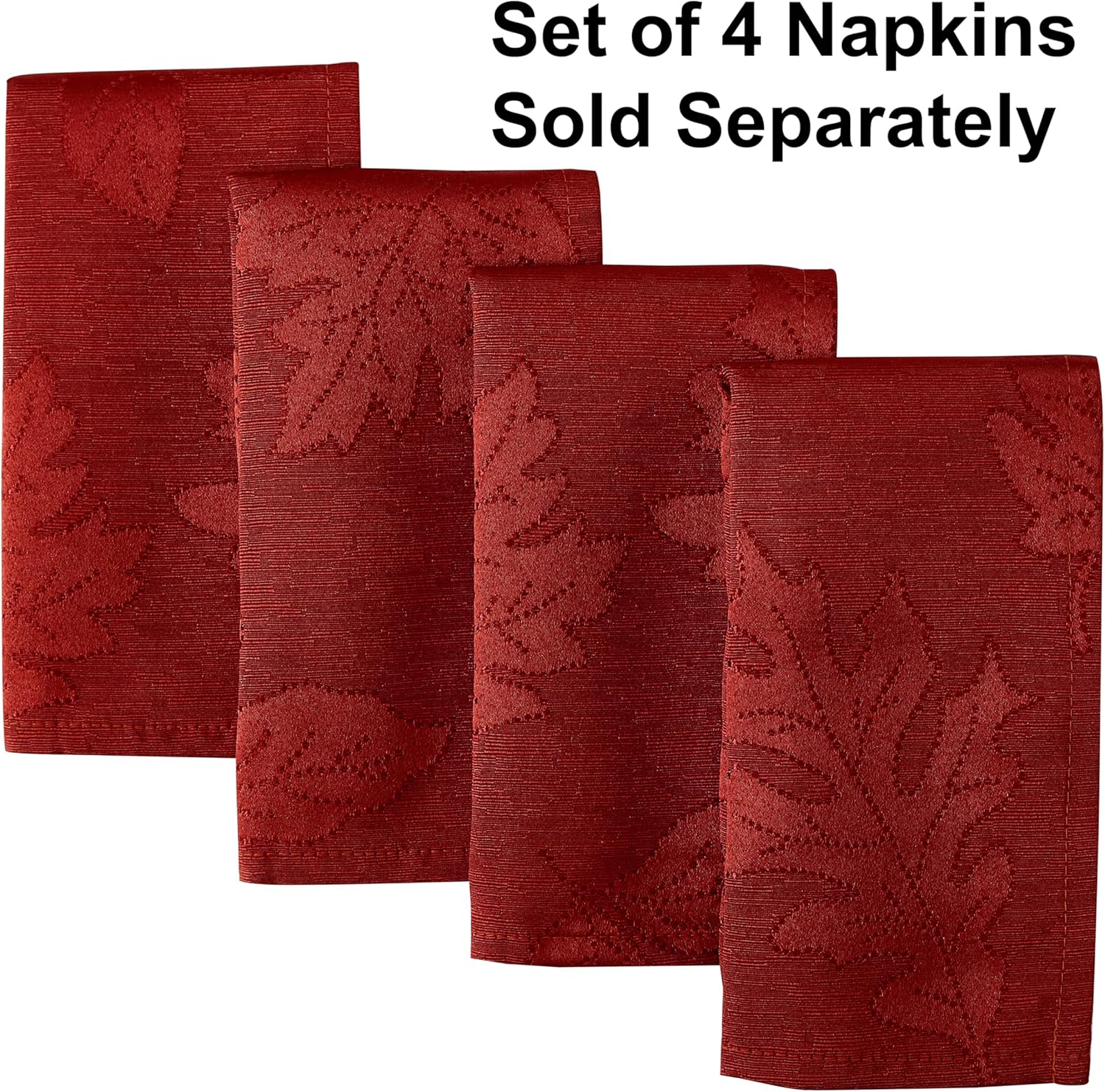 Newbridge Sienna Red Fancy Leaves Damask Fabric Holiday Tablecloth, 60 x 84 Inch Rectangle, Elegant Swirling Leaf Pattern, No Iron Soil Resistant Dining Room Party Table Cover