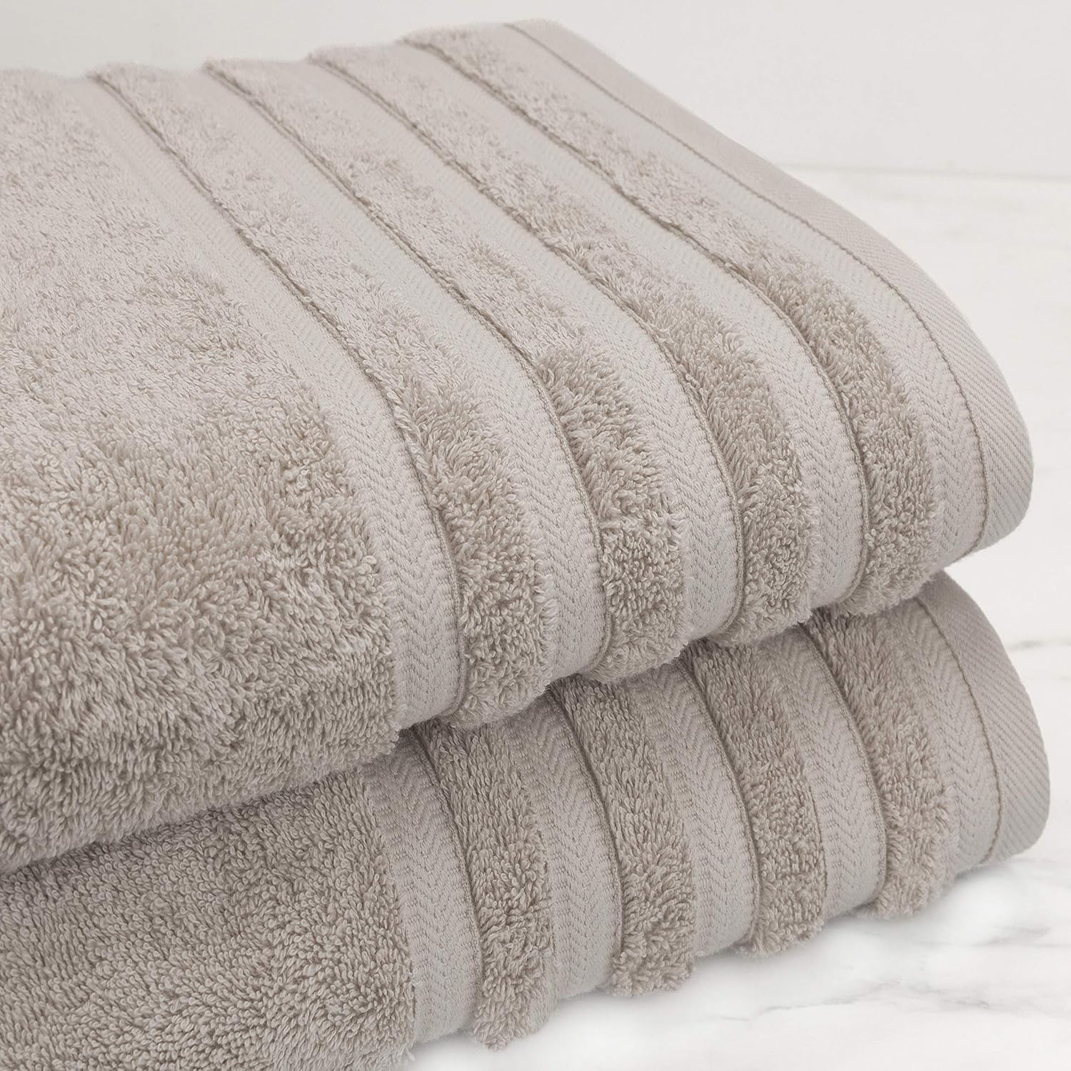 Baltic Linen Pure Elegance 100% Turkish Cotton Luxury Towel Set - 2 Bath Towels, 2 Hand Towels, 2 Washcloths Rainy Day 6-Piece Set