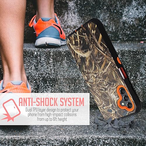 Miniatura 9 de Jackpotwireless - Funda para Samsung Galaxy A24 4G, de cuerpo completo, resistente, giratoria, con clip para cinturón, cubierta de doble capa,