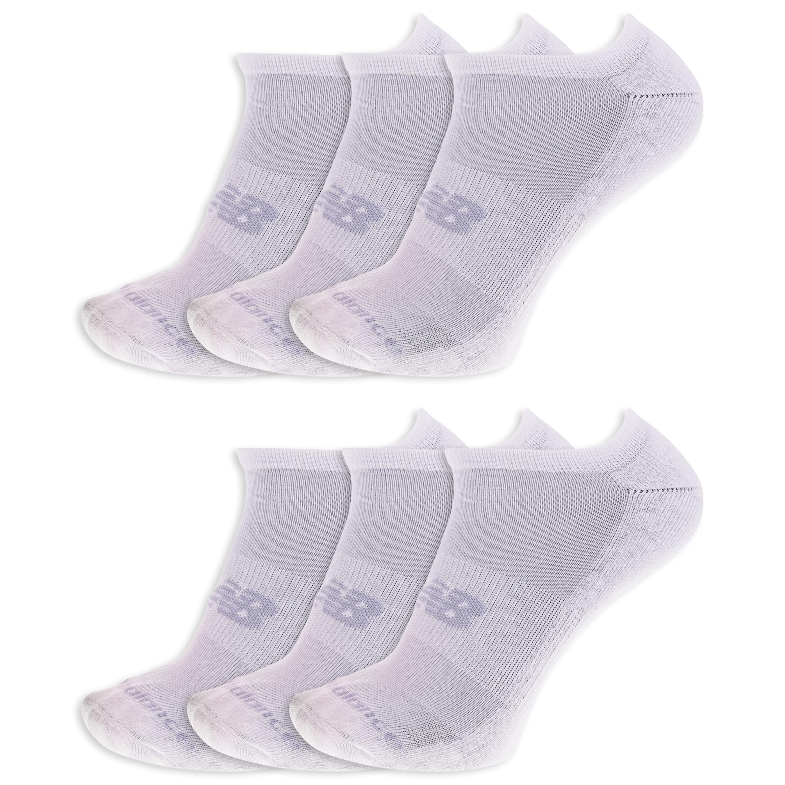 New Balance unisex-adults Performance Cushioned No Show Socks - 6 12 Pairs - Moisture Wicking