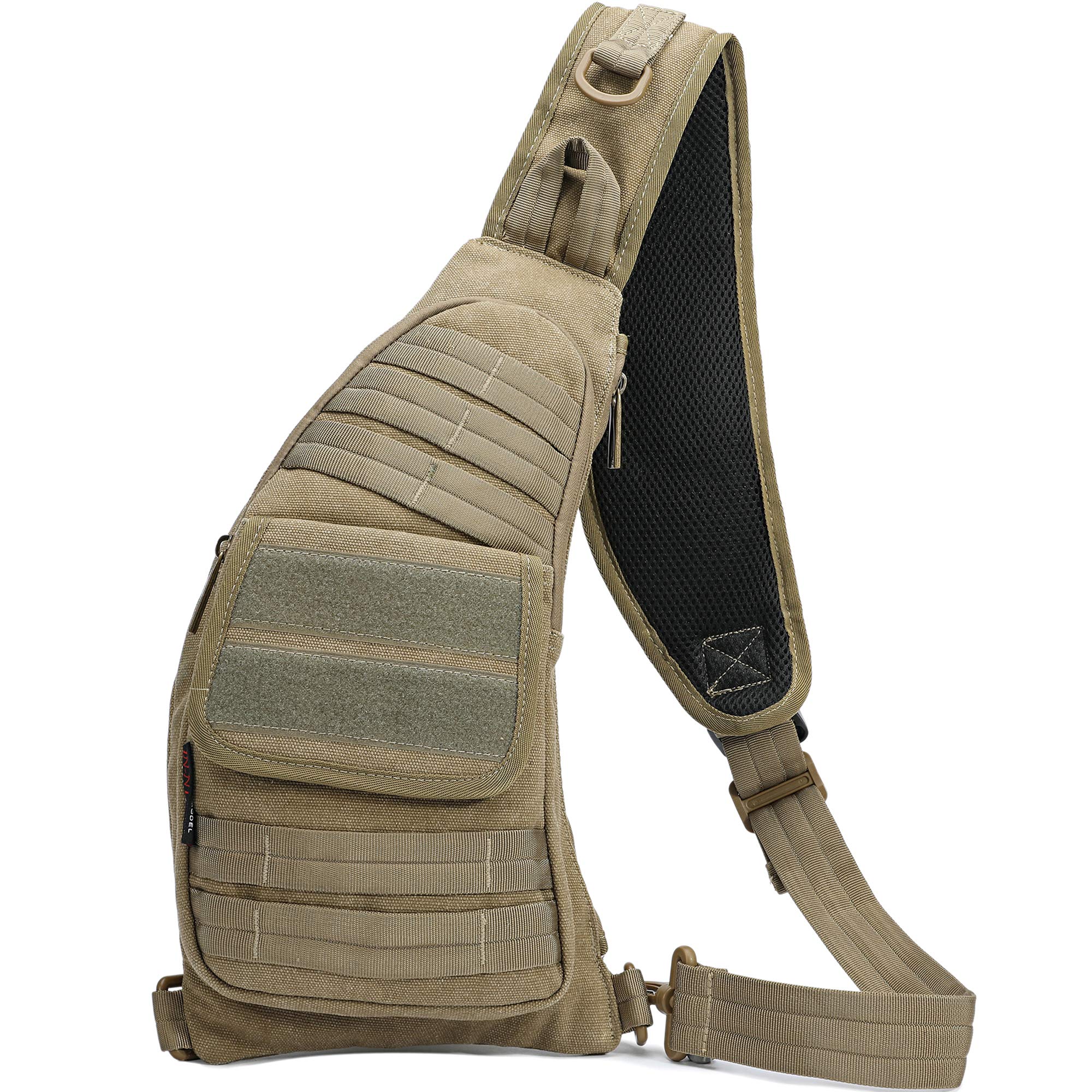 Sling Bag Canvas Chest Shoulder Backpack Riding Crossbody Bags for Men and Women