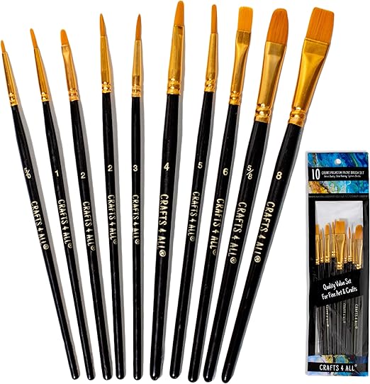 Crafts 4 All Acrylic Paint Brushes Pack of 10