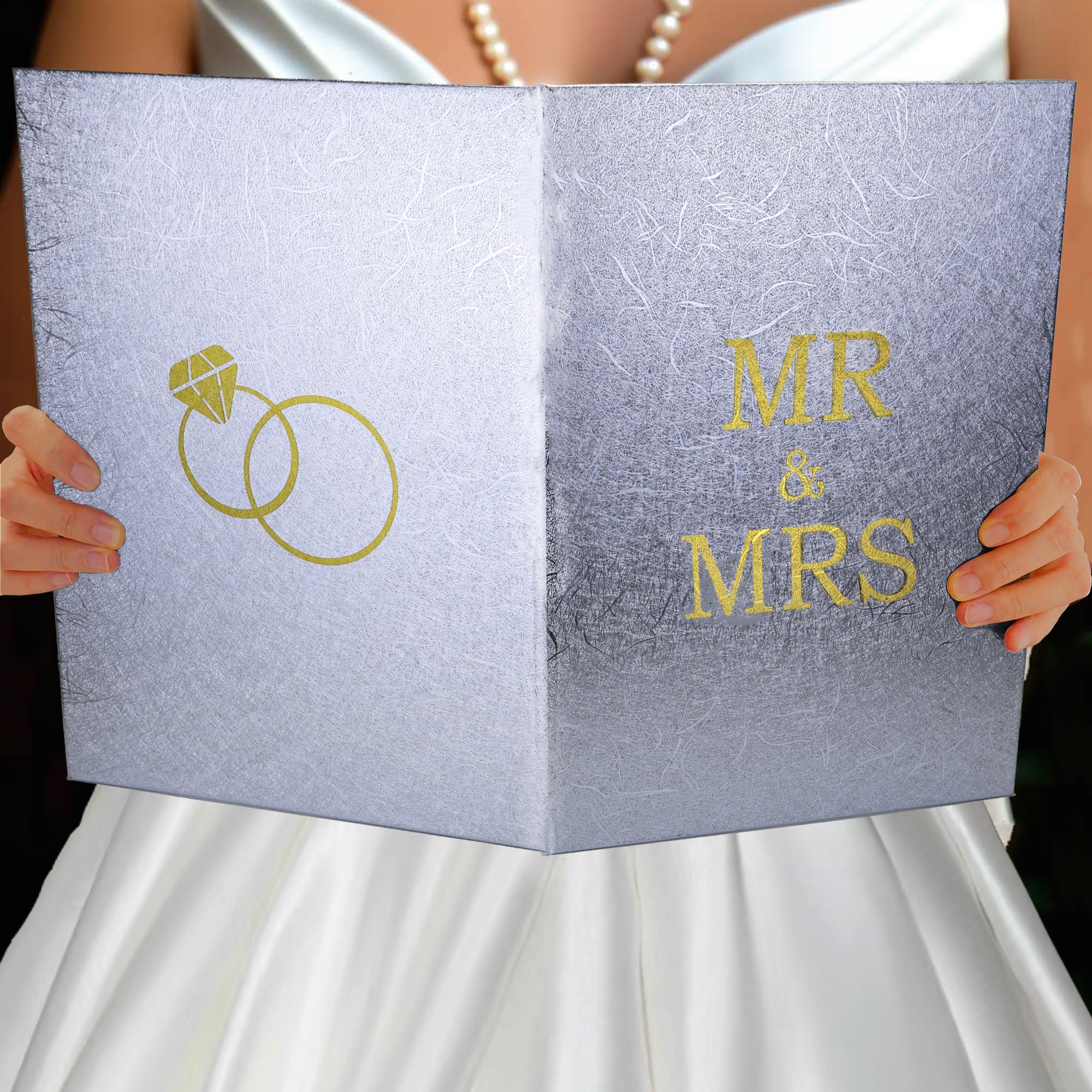 Large Wedding Card, MR and MRS Bridal Shower Cards, Silver Wedding Shower Card Giant Greeting Card, Engagement Congratulations Cards, Engagement Guest