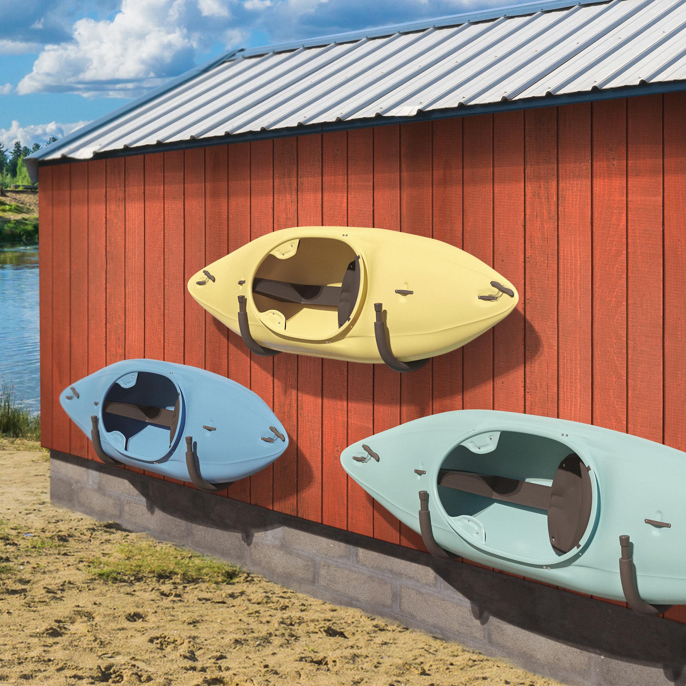 Kayak Storage Ideas Garage Storage Kayak Hooks, 39 CM Wall Mount