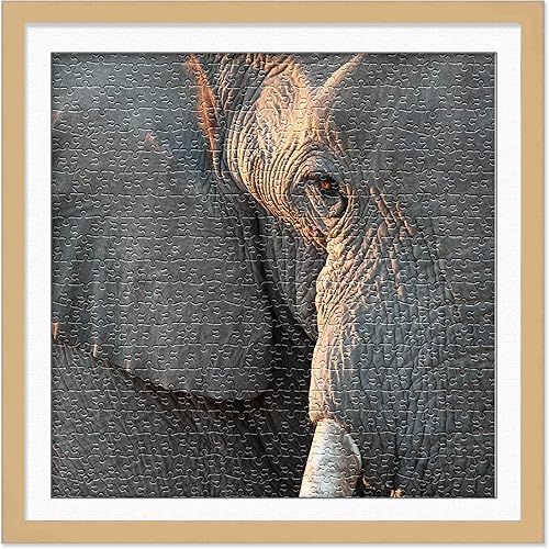 Miniatura 5 de Poster Palooza Marco para rompecabezas de 20 x 20 pulgadas, marco de madera natural con paspartú (blanco) hecho para exhibir rompecabezas de 20 x 20