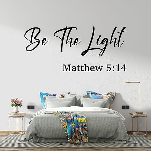 Vinilo motivador para pared, versículo bíblico con texto en cursiva, calcomanía de pared religiosa con cita de las Escrituras, calcomanías de pared