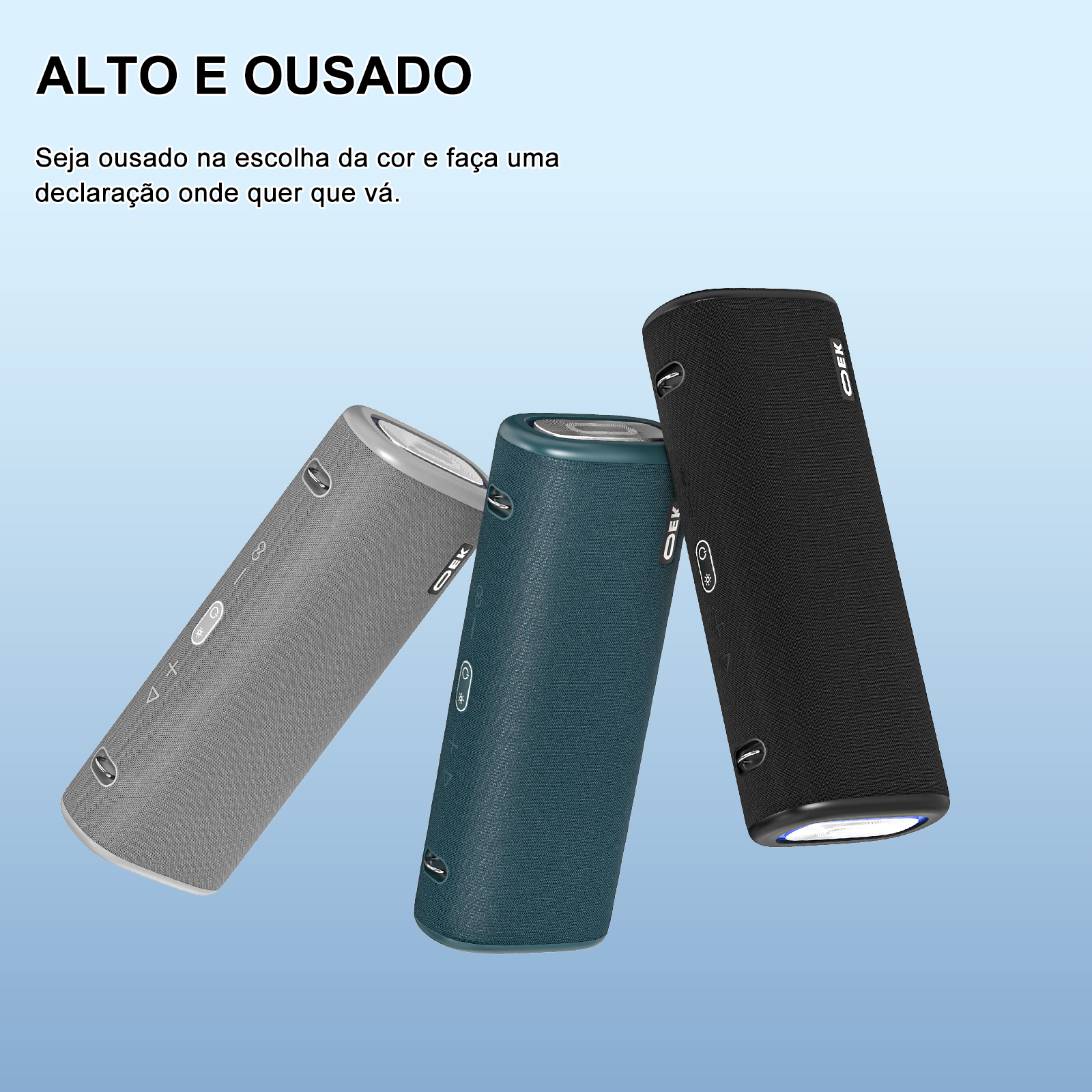Caixa De Som Bluetooth OEK DR-107 Boombox Portáteis (Preto 60w