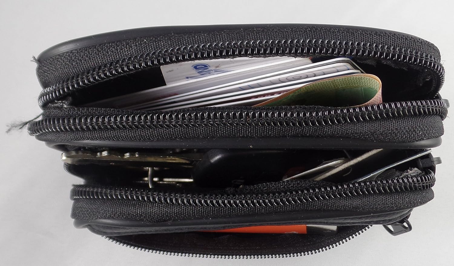 Genuine Leather Coin Purse & Waist Pouch for Women and Men, Belt Waist Pouch, 3 Zipper Pockets,