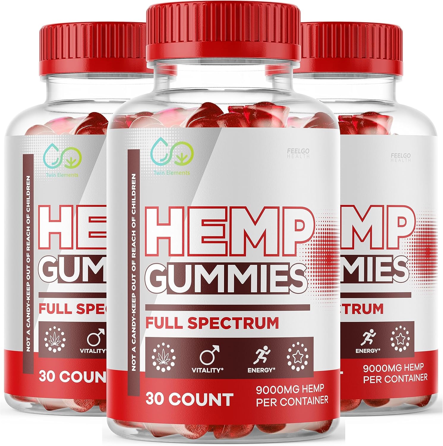 3 Pack Twin Elements Twin Elements Gummies, Twin