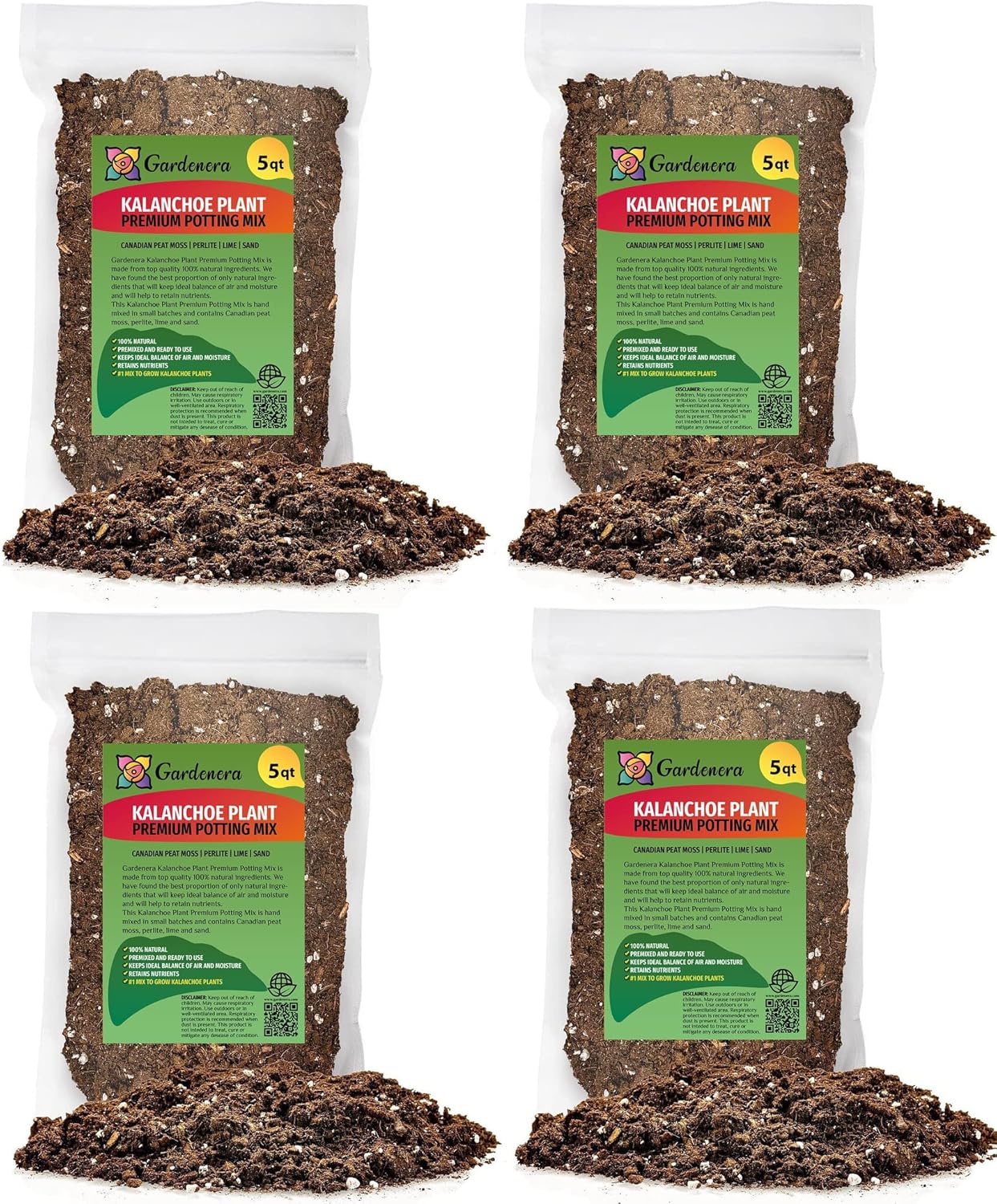Gardenera Premium Kalanchoe Plant Potting Mix - Achieve Optimal Moisture Balance for Healthy Kalanchoe Growth - 5 Quart