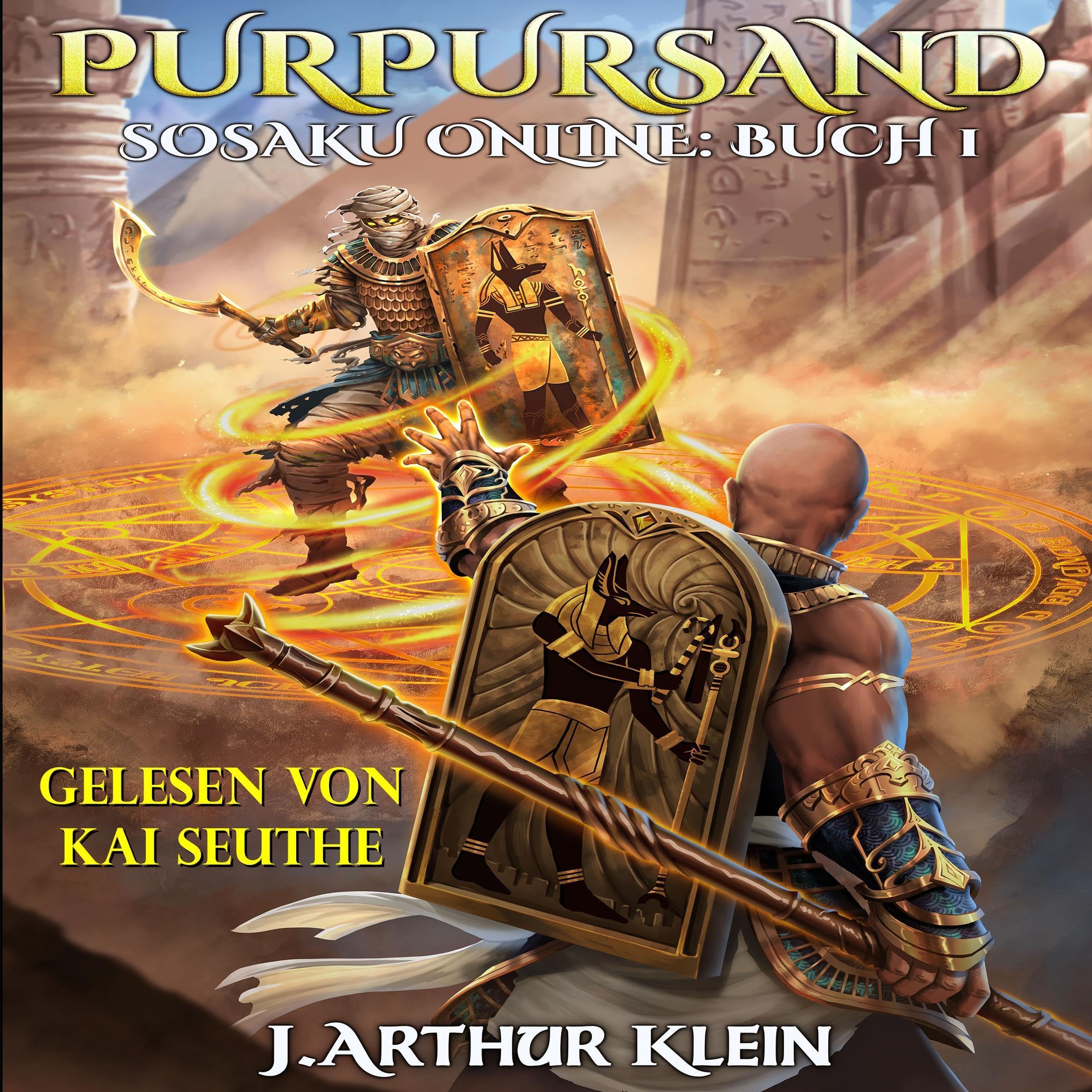 Cover art for Purpursand: Eine VR-MMORPG LitRPG-Roman (Sosaku Online 1) [Crimson Sands: A VR MMORPG LitRPG Novel (Sosaku Online 1)]
