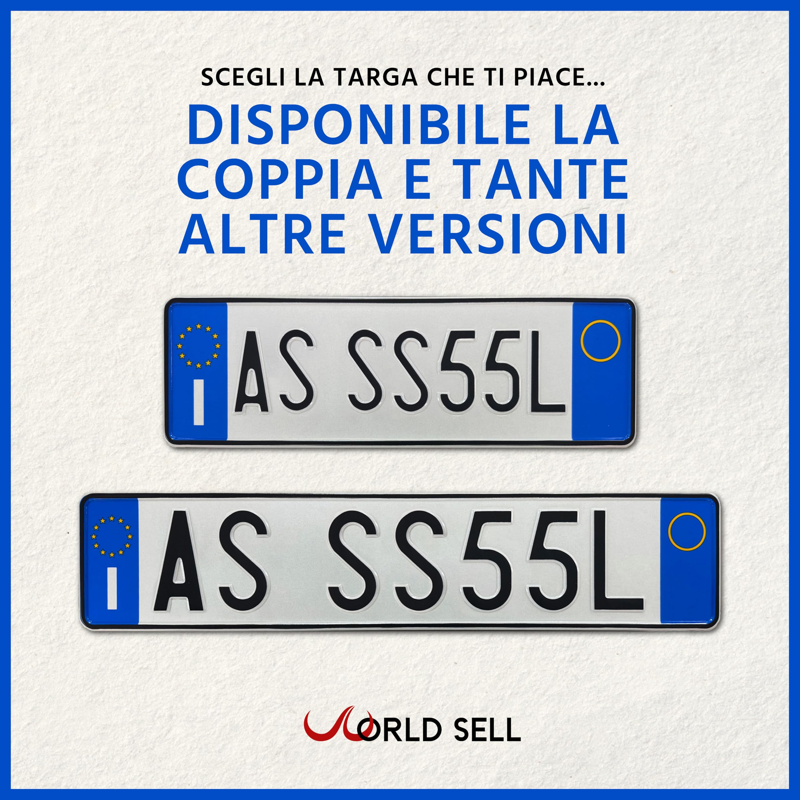 Targa Anteriore Personalizzata Incisa in Rilievo su Alluminio Catarifrangente Replica Artigianale Made in Italy Modello Auto