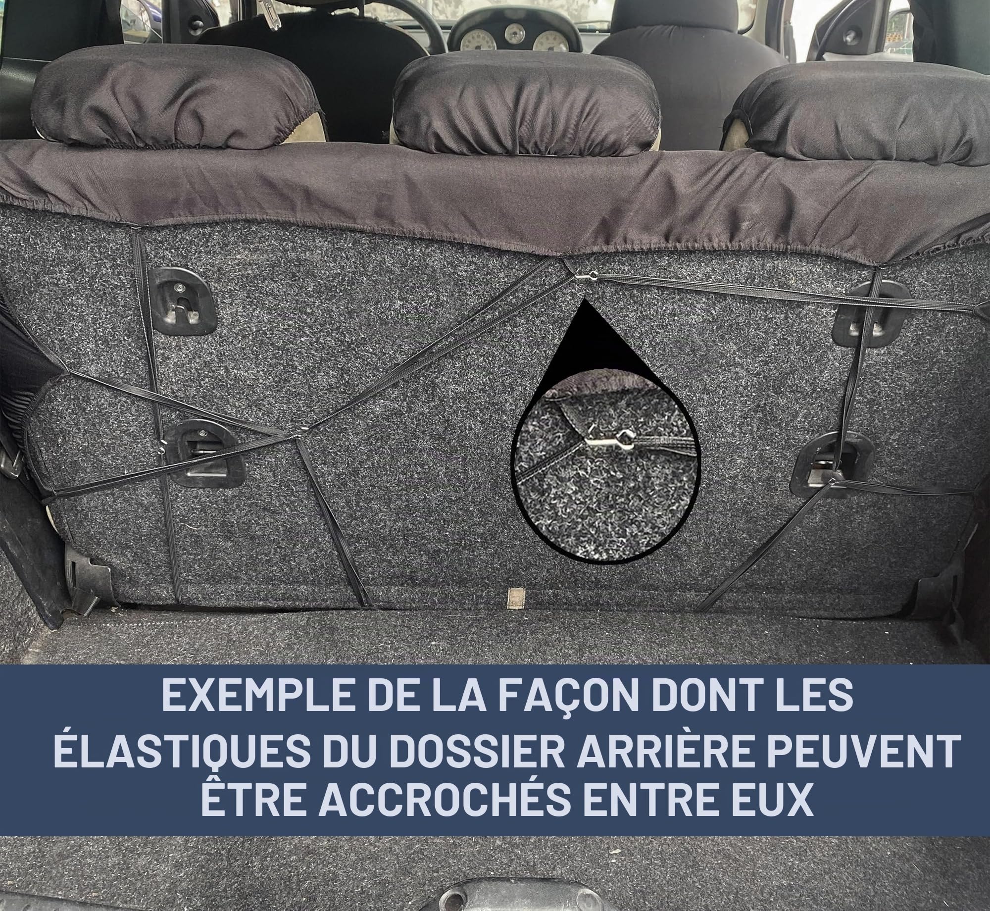 Auto Accessori Lupex | Housses de Siège Auto Compatibles avec Duster 2010-2024, Noir Gris Clair, Made in Italy, Tissu Polycoton, Avant et Arrière