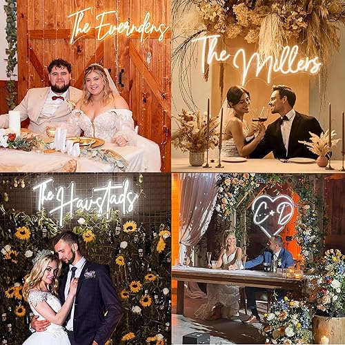 Miniatura 2 de Letreros de neón personalizados, letreros de luces LED de neón personalizables, para decoración de pared, boda, fiesta de cumpleaños, dormitorio,