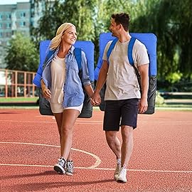 Nova Microdermabrasion 20.5/25 Wide Stadium Seat for Bleachers w/Back Support Padded Cushion Portable Reclining Bleacher Seats Camping Stadium Chair Waterproof Blue