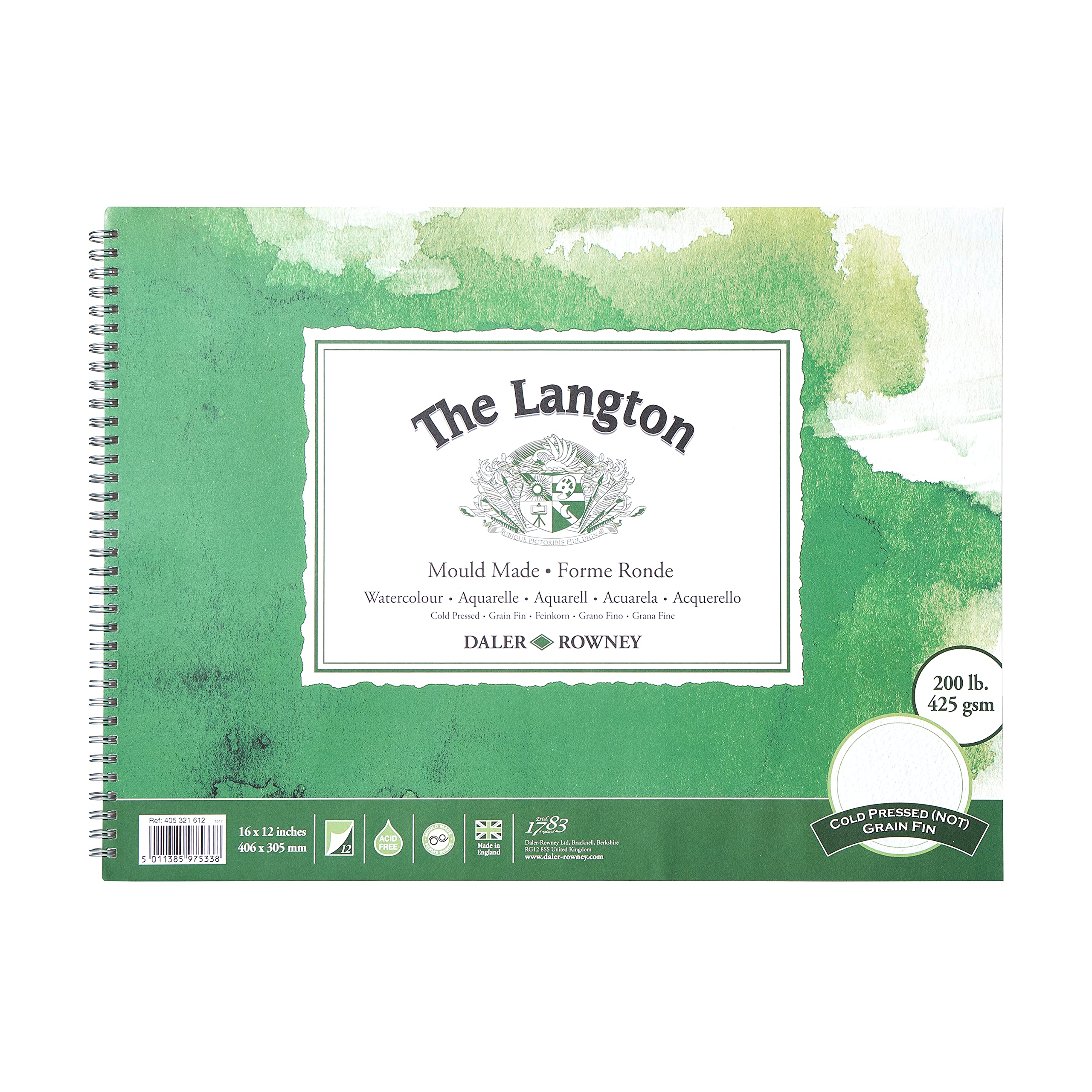 WATERCOLOUR PAPER PAD - Spiral Bound - Daler Rowney - LANGTON - 300gsm – WoW Art Supplies - View #12