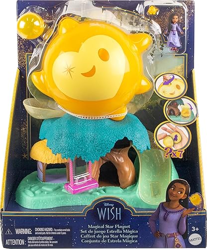 Miniatura 6 de Mattel Disney's Wish Magical Star Playset con Asha Mini Doll y 7 orbes de deseos sorpresa, incluyendo 1 figura de estrella y 6 amigos animales