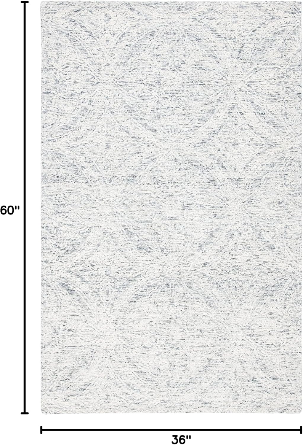 SAFAVIEH Metro Collection 3' x 5' NaturalLight Grey MET802F Handmade Premium Wool Living Room Bedroom Entryway Accent Rug